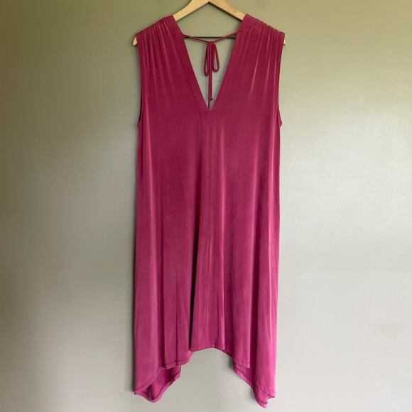 ANTHROPOLOGIE Eri + Ali Briella Tunic Dress Size Small Purple Pink Red Relaxed - Picture 11 of 16